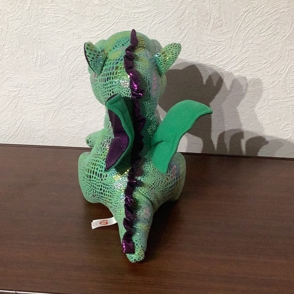 Ty Beanie Boos - NEW - Cinder Dragon - 9” tall  - super cute - Picture 4 of 8